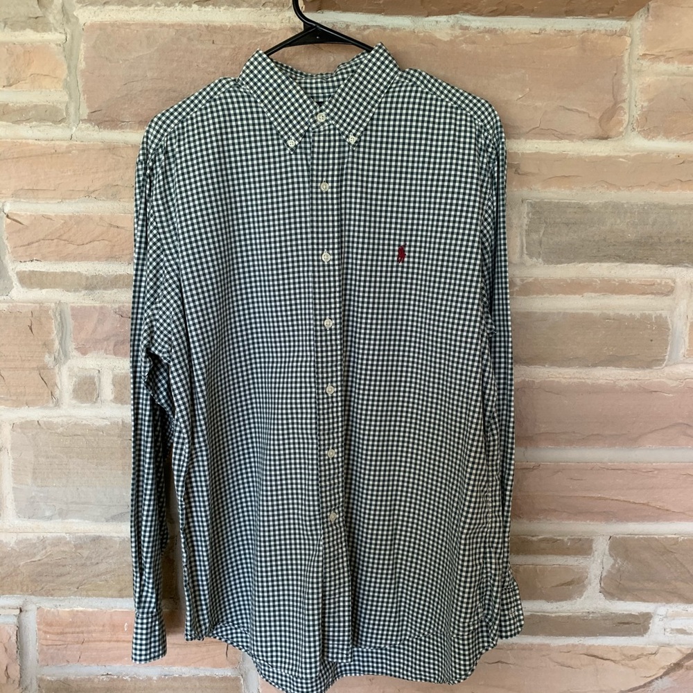 Polo Green Gingham Classic Fit Button Down